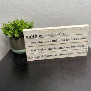 Mother Definition Wood Wall Decor
